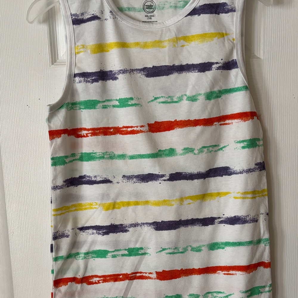 Tank boys new size XXL(18) 60% cotton 40% recycled polyester wonder nation